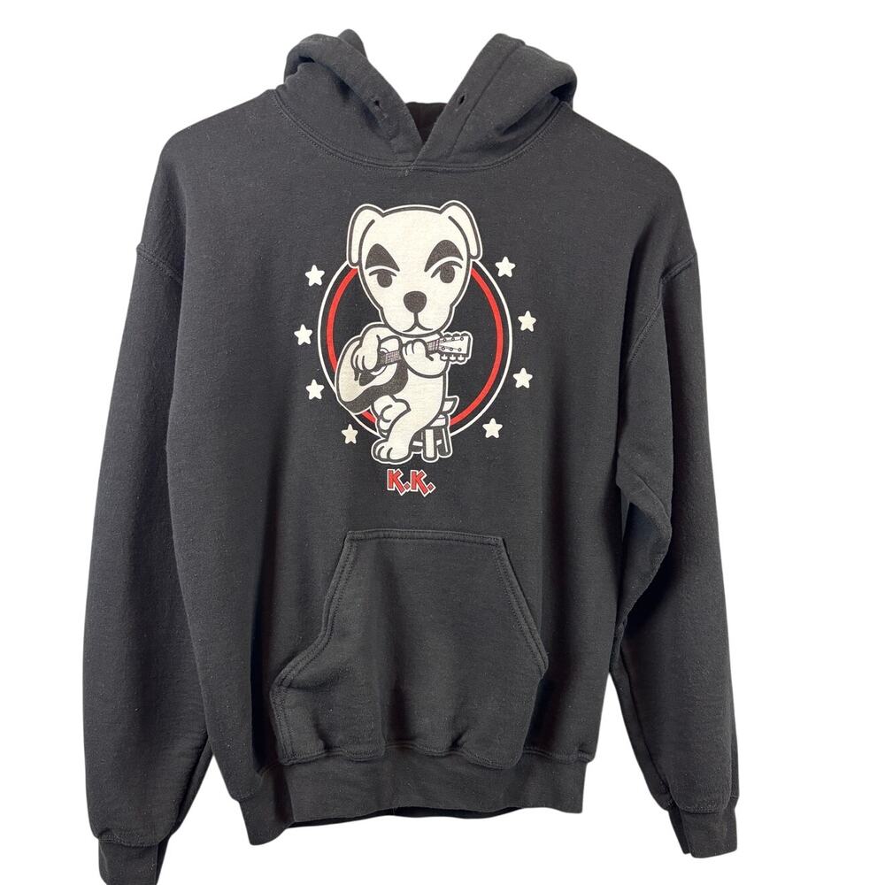 K.K. Slider Animal Crossing Y2K Video Game Nintendo Black Pullover Hoodie Small
